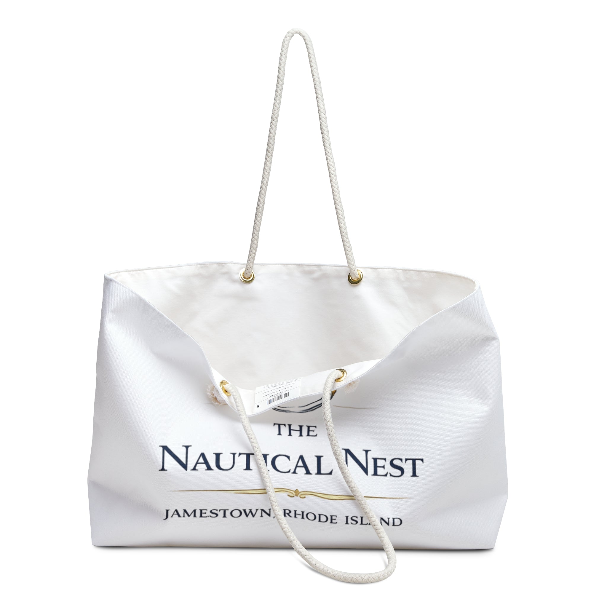 Nautical Nest Weekender Bag — Jamestown Rhode Island Anchor Tote