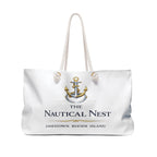 Nautical Nest Weekender Bag — Jamestown Rhode Island Anchor Tote