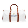 Nautical Nest Waterproof Travel Bag – White Duffle with Anchor Logo