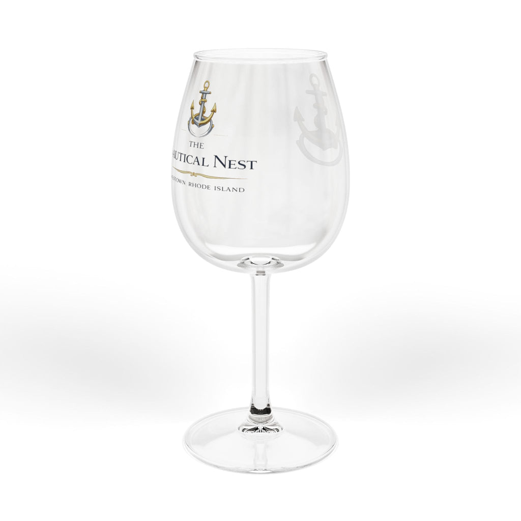Nautical Anchor 12oz Wine Glass — Coastal Anchor Wine Goblet