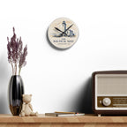 Acrylic Wall Clock — Nautical Lighthouse Coastal Wall Clock (The Nautical Nest, Jamestown RI)