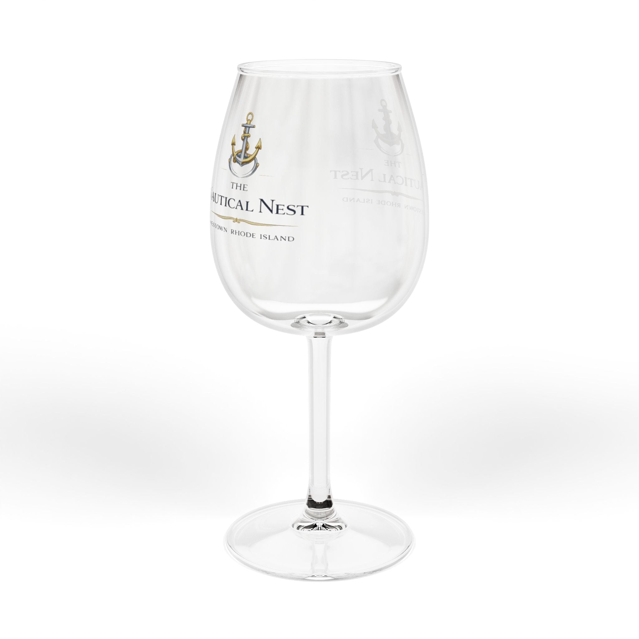 12oz Wine Glass — Nautical Anchor Logo Stemware