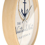 Nautical Nest Wall Clock — Anchored Coastal Decor (Jamestown, RI)