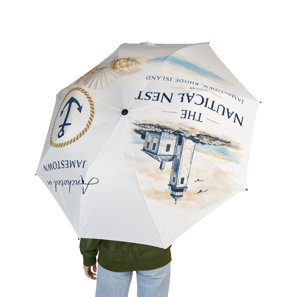 Nautical Anchor Foldable Umbrella — Personalized Beach Resort Design