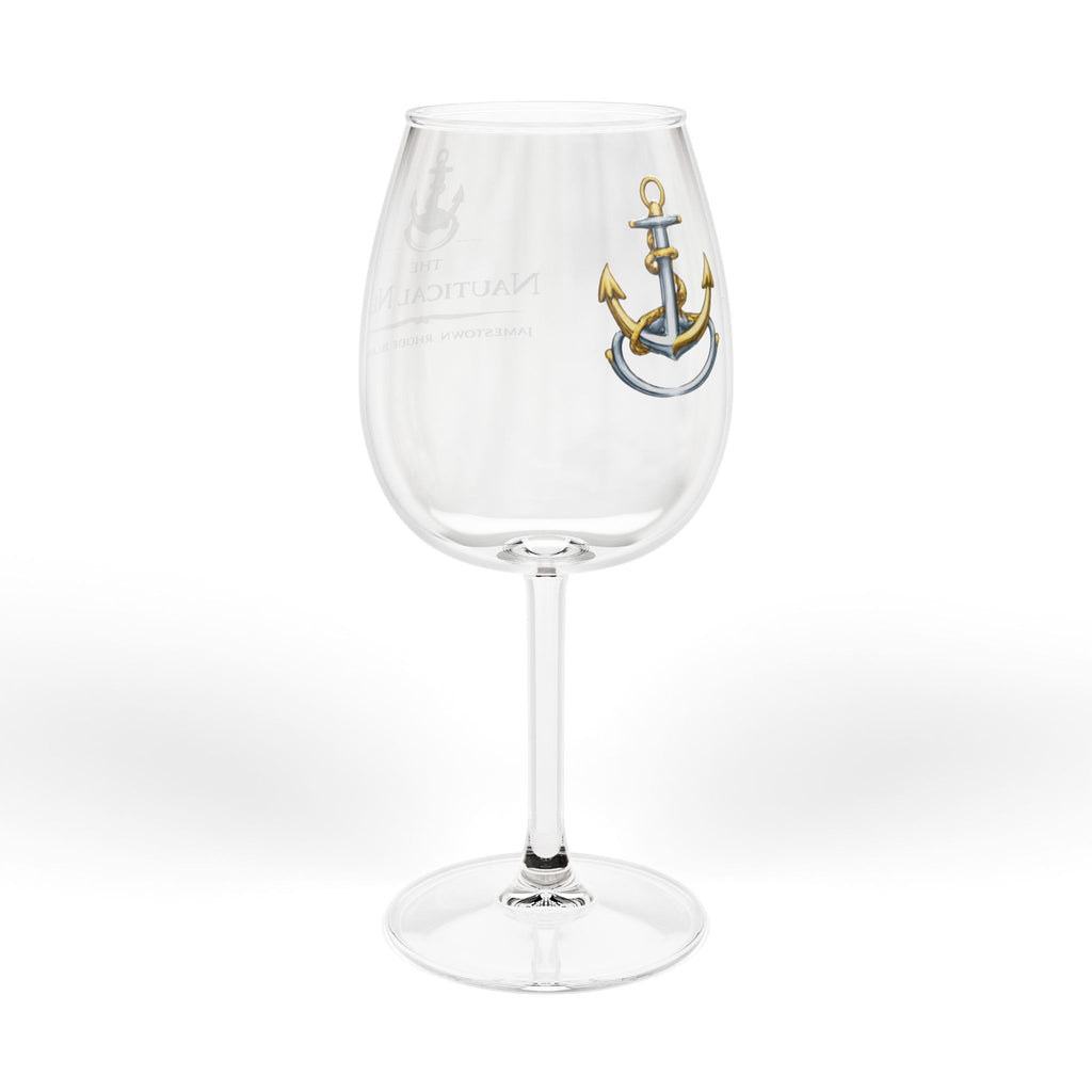 Nautical Anchor 12oz Wine Glass — Coastal Anchor Wine Goblet