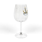 Nautical Anchor 12oz Wine Glass — Coastal Anchor Wine Goblet