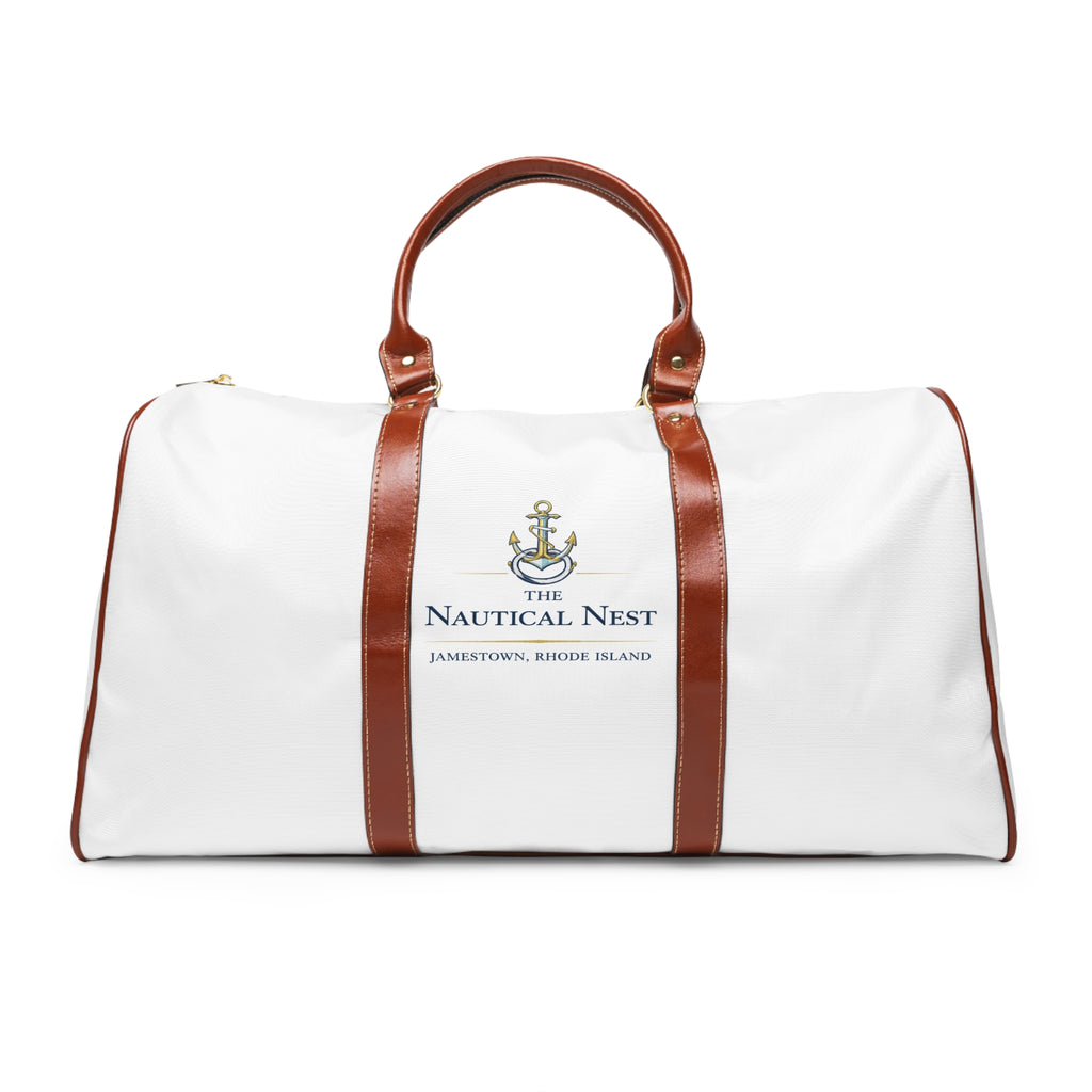 Nautical Anchor Waterproof Travel Bag — Personalized Coastal Weekender Duffel