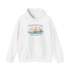 Jamestown RI Sailboat Hoodie — "Breeze & Bay Views" Coastal Crew Sweatshirt