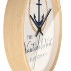 Nautical Nest Wall Clock — Anchored Coastal Decor (Jamestown, RI)