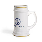 Nautical Beer Stein Mug — 'The Nautical Nest' Coastal Anchor Design