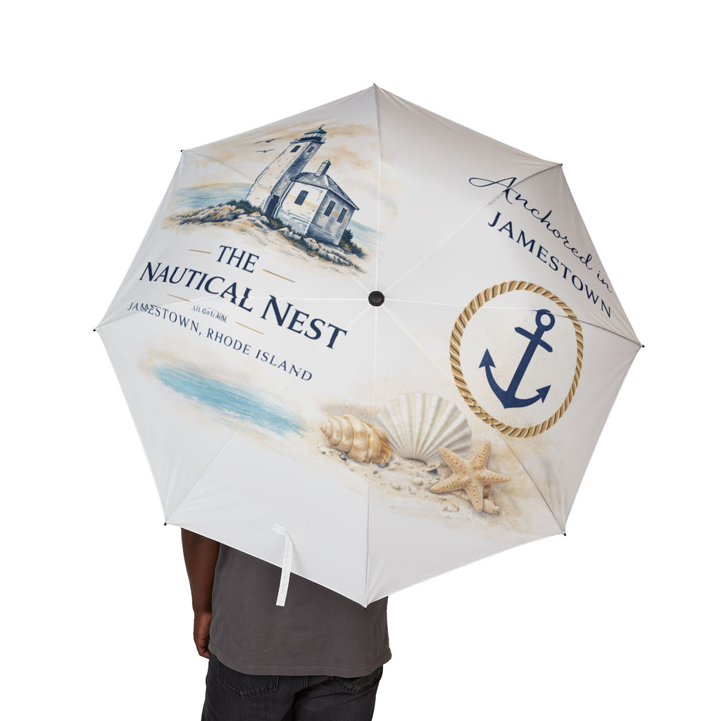 Nautical Anchor Foldable Umbrella — Personalized Beach Resort Design