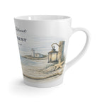 Beach House Retreat Latte Mug — Nautical Nest Jamestown Rhode Island Coastal Coffee Cup