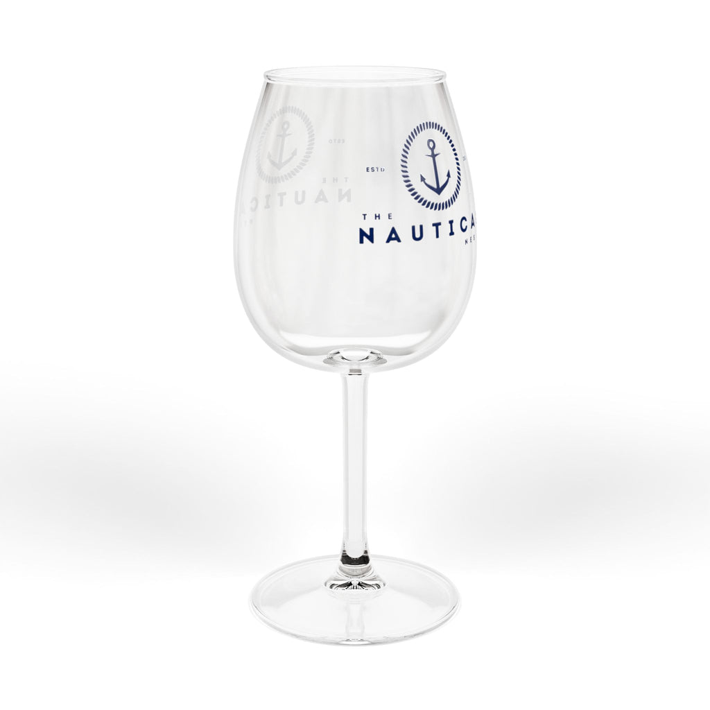 Nautical Anchor 12oz Wine Glass – Coastal-Themed Stemware
