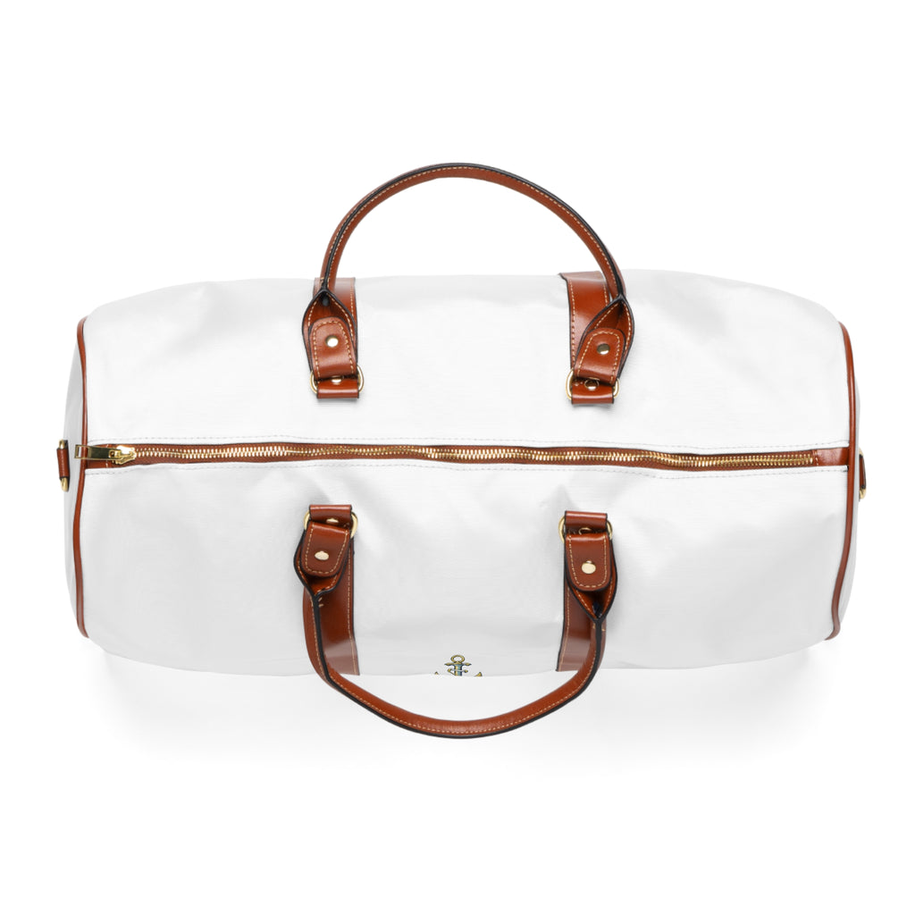 Nautical Anchor Waterproof Travel Bag — Personalized Coastal Weekender Duffel