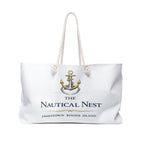 Nautical Nest Weekender Bag — Jamestown Rhode Island Anchor Tote