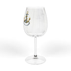 Nautical Anchor 12oz Wine Glass — Coastal Anchor Wine Goblet
