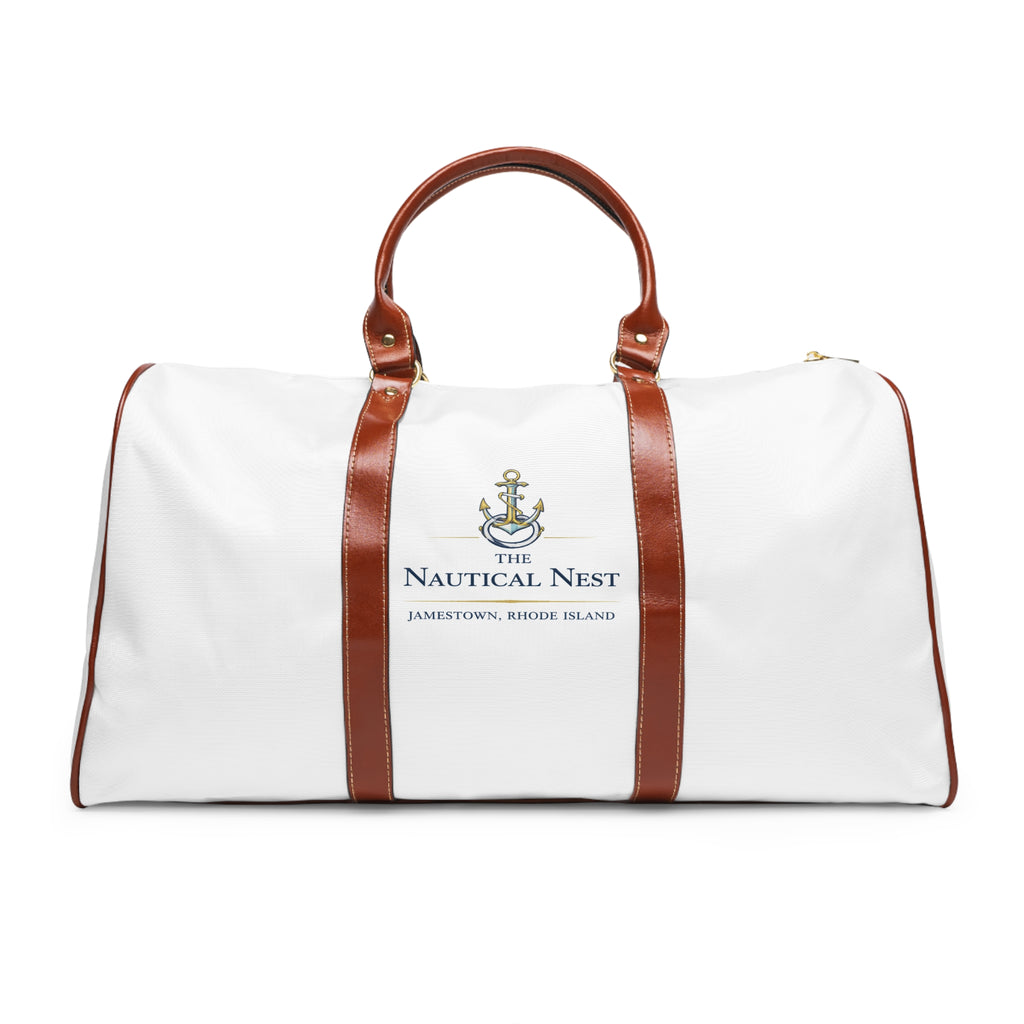 Nautical Anchor Waterproof Travel Bag — Personalized Coastal Weekender Duffel