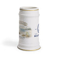 Nautical Beer Stein Mug – “Life is Better by the Bay” Coastal Ceramic Stein
