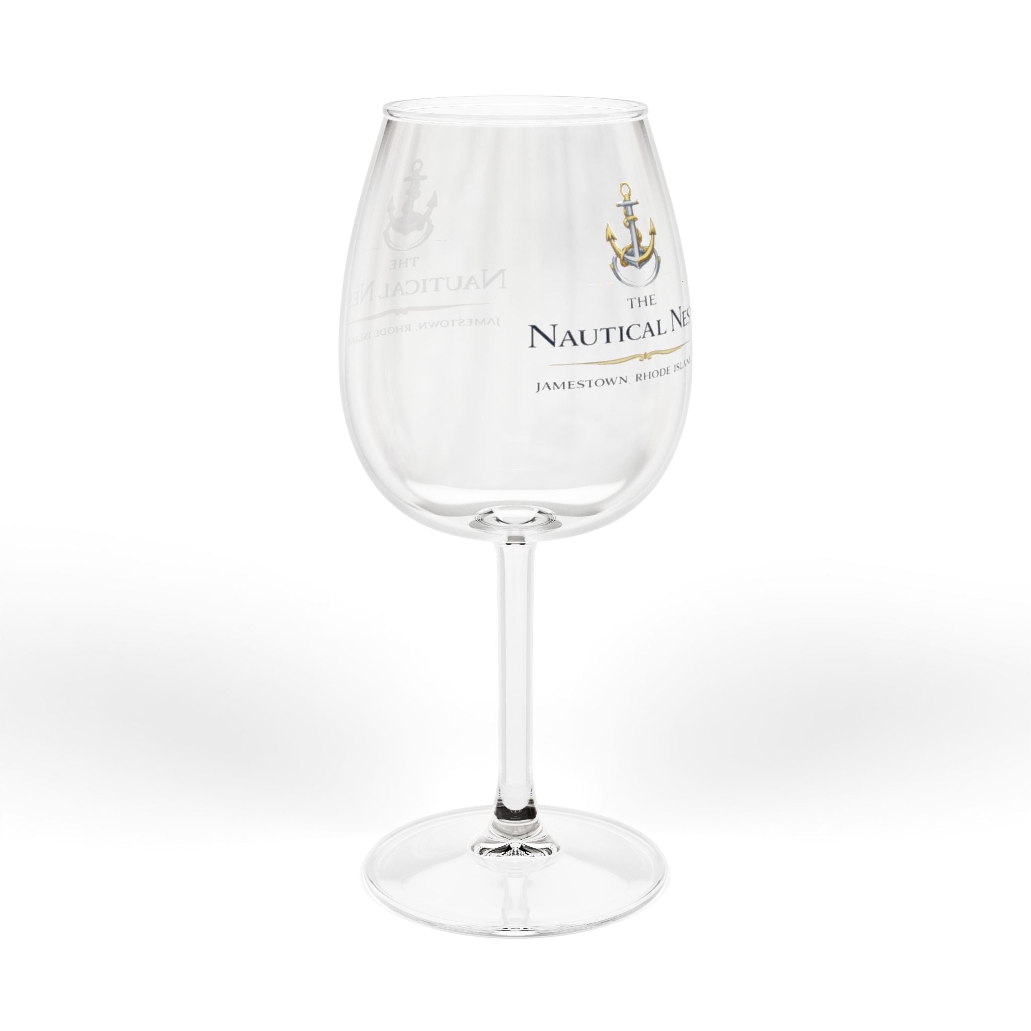 12oz Wine Glass — Nautical Anchor Logo Stemware