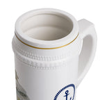 Nautical Beer Stein Mug – “Life is Better by the Bay” Coastal Ceramic Stein