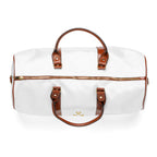 Nautical Nest Waterproof Travel Bag – White Duffle with Anchor Logo