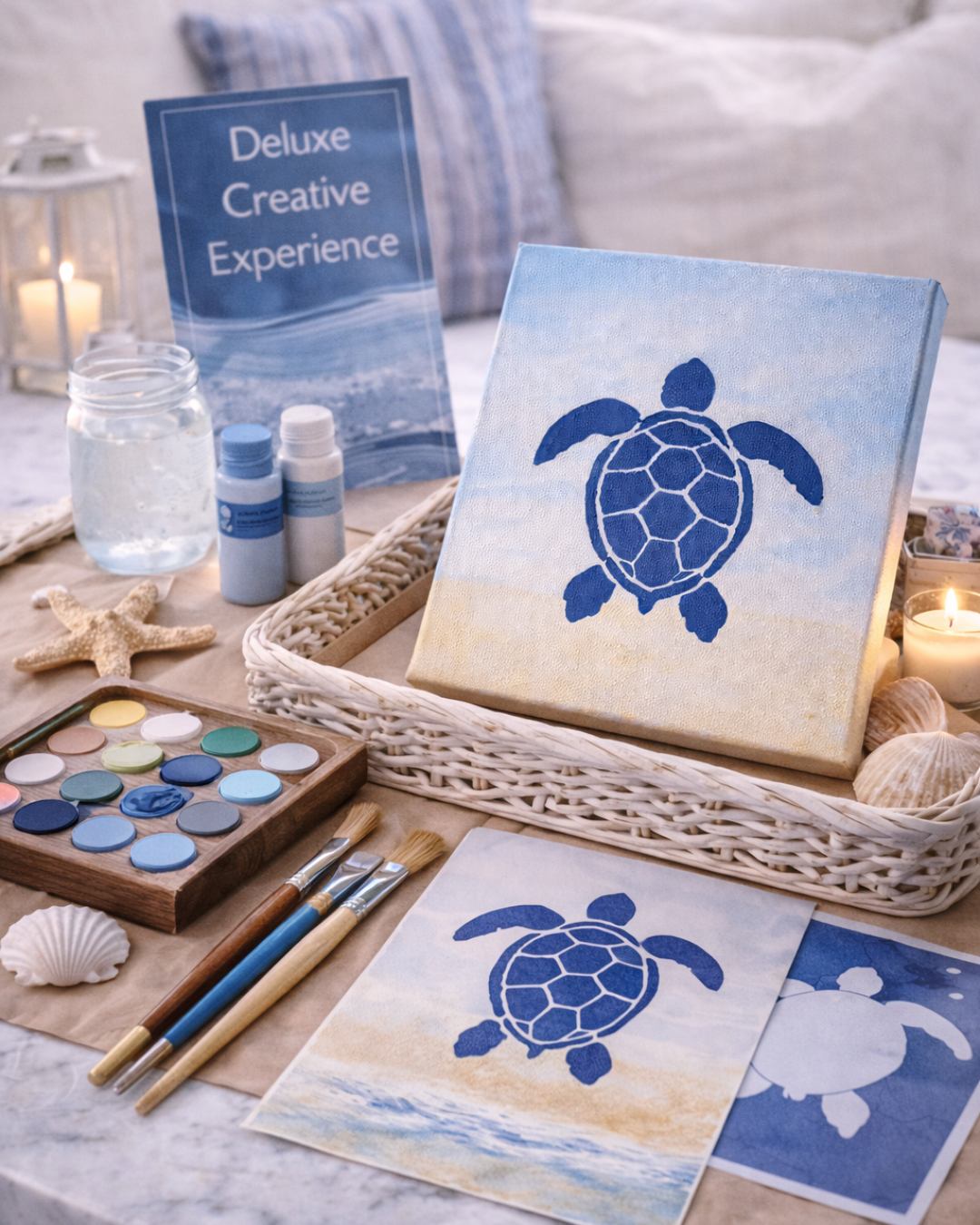 Coastal Stencil Painting Class | Creative Experience
