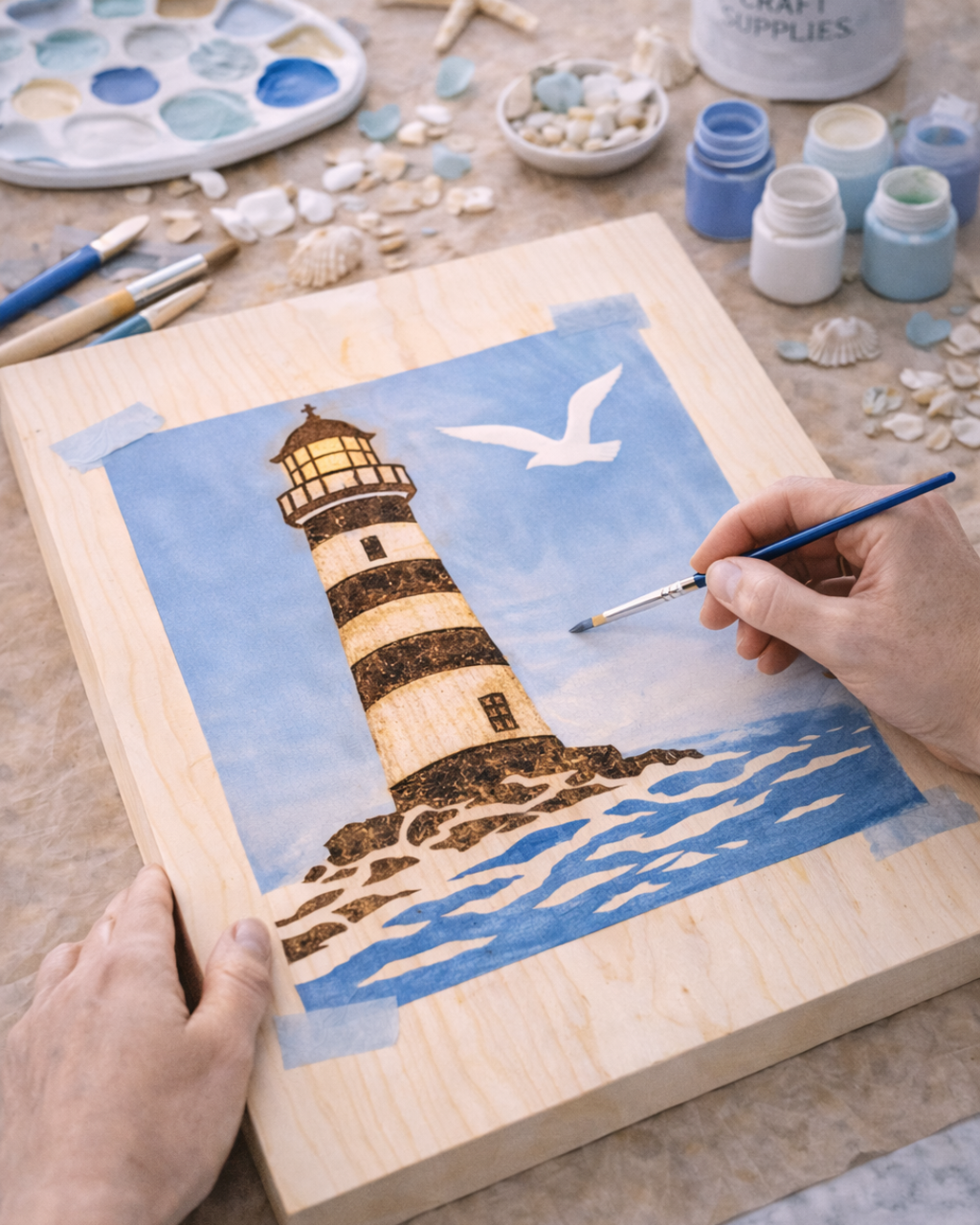 Scorch & Paint Coastal Art Workshop